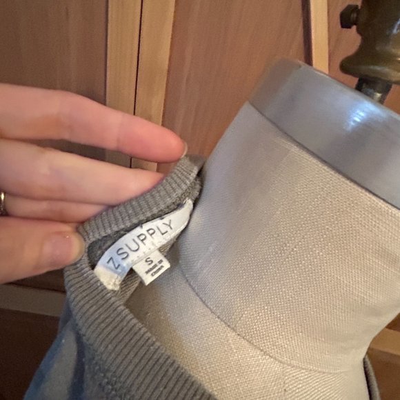 Z Supply Modern Weekender Sweatshirt - Light Green Camo - Picture 4 of 4